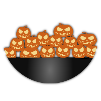Bowl of Halloween Pumpkins