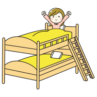 Girl Wakes Up in Bunk-bed