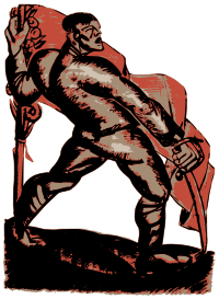 Man Flag Sword