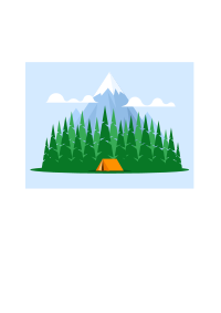 Orange tent vector