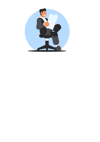 Businessman reading newspaper