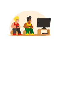 Children play consoles