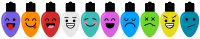 Christmas Light Character Emojis - Expanded