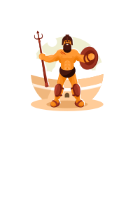 Gladiator in arena vector