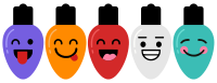Christmas Light Character Emojis