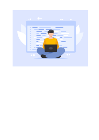 Programmer working at laptop