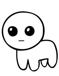 strange four-legged humanoid stick figure creature