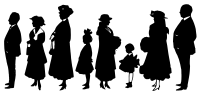Silhouettes of Various People