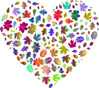 Autumn Leaves Heart Polyprismatic