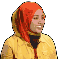 Lady in an Orange Hijab