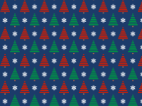Seamless Pattern Christmas Tree and Snowflake