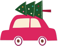 Christmas Tree on Car