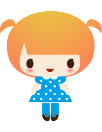 Little Girl with Polka Dots Dress
