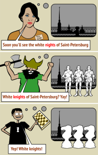 White knights of Saint-Petersburg by Rones