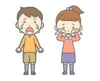 Crying Boy and Girl