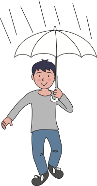 Boy with Umbrella (#2)