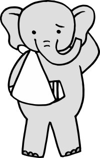 Injured elephant