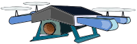 Blue Camera Drone
