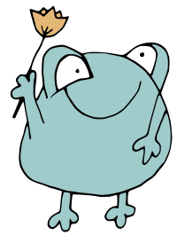 Cute Frog With Flower