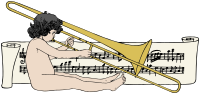 Boy Playing Trombone - Colour Remix