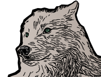 Wolf Abstract Art - Colour Remix