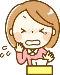 Sneezing Woman