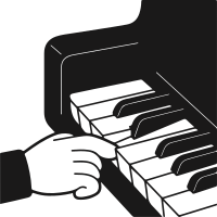 Playing piano key
