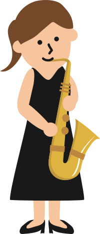 Female saxophone player