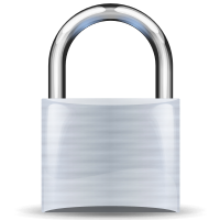 padlock silver light