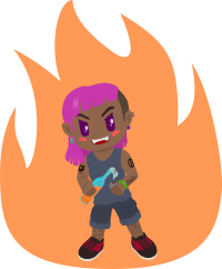 Girl with molotov