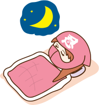 Pink ninja sleeping