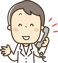 Doctor using telephone