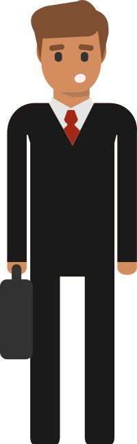 Man in a suit with a briefcase