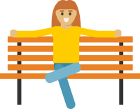 Sitting on a bench