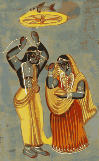 Arjuna and Draupadi