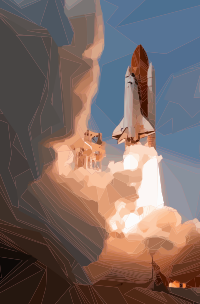Shuttle Blast Off