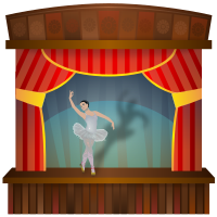 Ballet Dancer on a Stage