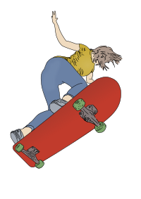 Skateboarder - Colour Remix