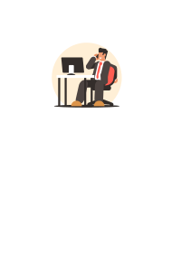 Talking on phone vector