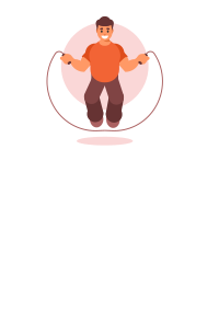 Man skipping with rope