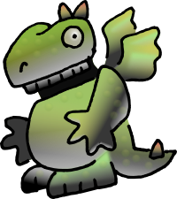 Cartoon Dragon - Isolated