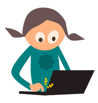 Girl Using a Laptop