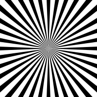 Black Sunburst with transparent Background