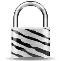 padlock zebra