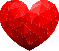 Low poly Heart Transparent