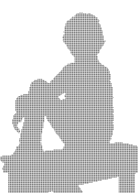 Dotted Silhouette of a Child