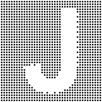 Dotted Capital J Inverted