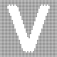 Dotted Capital V Inverted