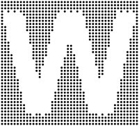 Dotted Capital W Inverted