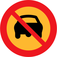 no cars sign